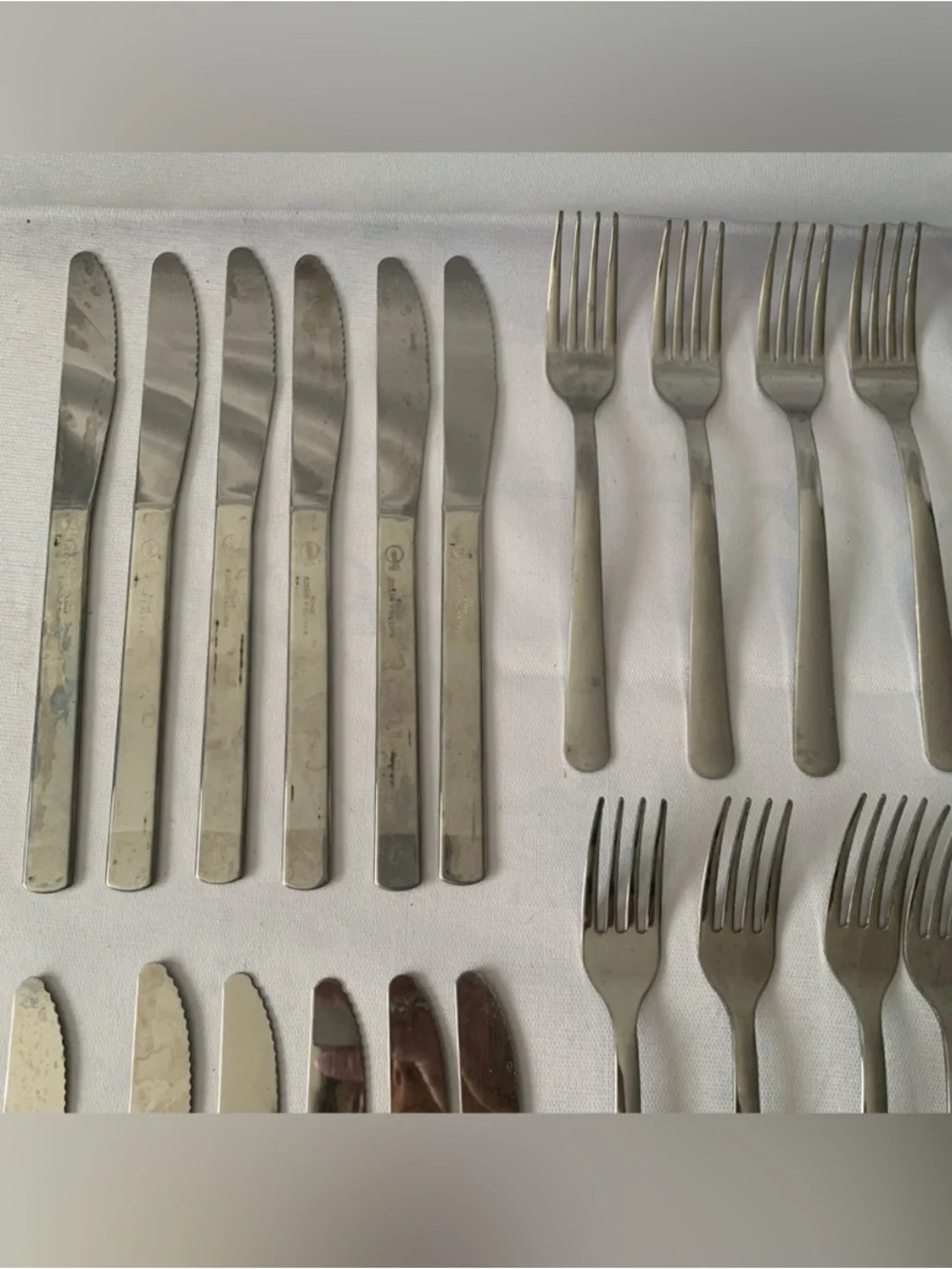 Lot of 36 Stainless Steel Silverware12 Spoons Forks Knives Flatware Picnic Party